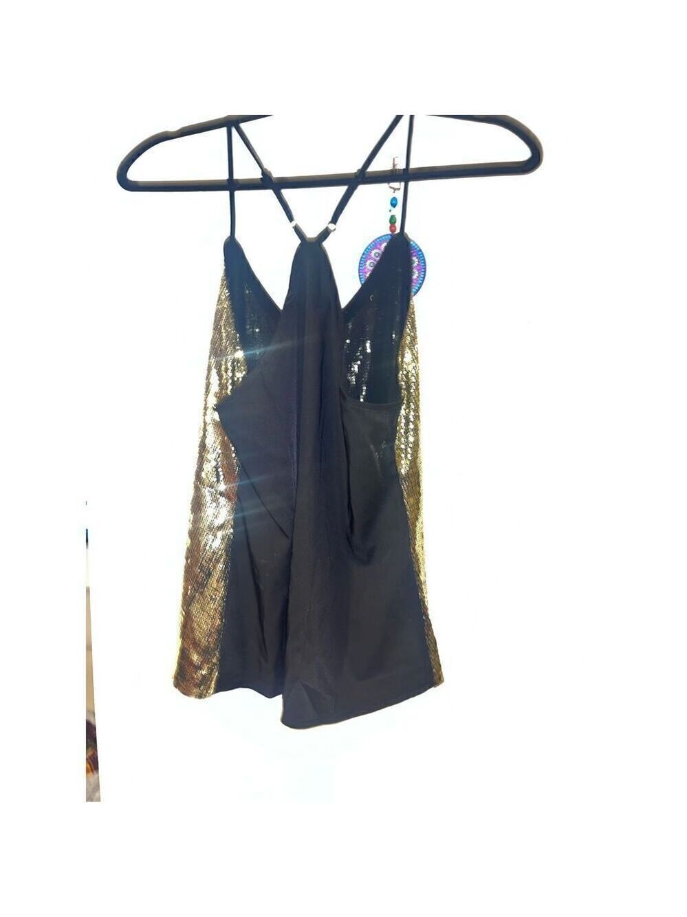 Grace Karin  Gold Glittery sequin clubbing strap size Medium BNWT - Picture 6 of 11
